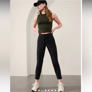 Athleta Brooklyn Ankle Pant Knit Panels Slim
Leg Black pants sz 6